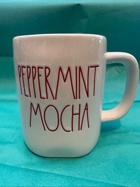 Rae Dunn PEPPERMINT MOCHA mug